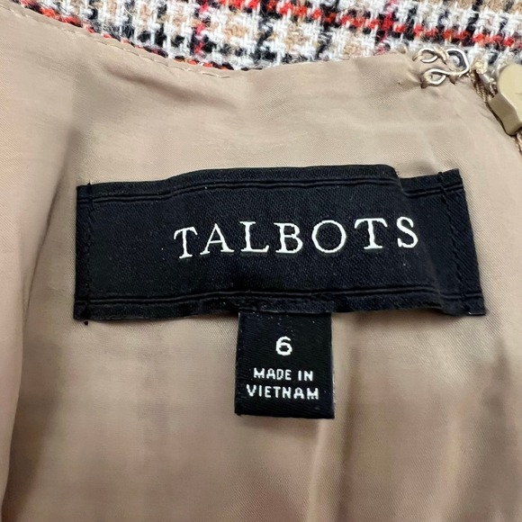 Talbots Houndstooth Plaid Pencil Skirt Size 6 Academia Ivy Preppy Old Money - Picture 4 of 9